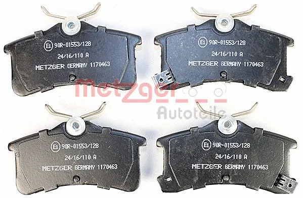 1170463 METZGER Комплект тормозных колодок, дисковый тормоз (фото 1)