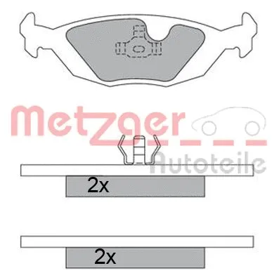 1170473 METZGER Комплект тормозных колодок, дисковый тормоз (фото 3)