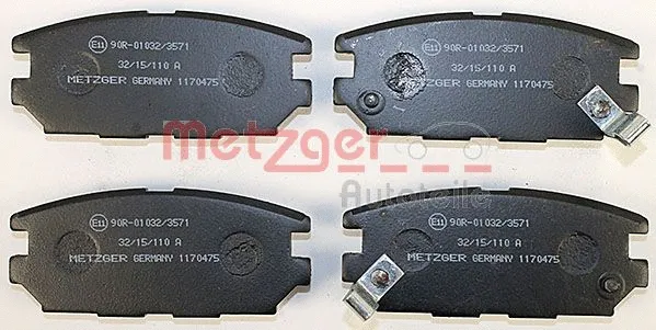 1170475 METZGER Комплект тормозных колодок, дисковый тормоз (фото 1)