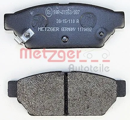 1170492 METZGER Комплект тормозных колодок, дисковый тормоз (фото 2)