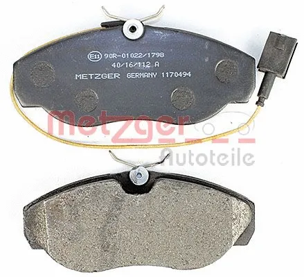 1170494 METZGER Комплект тормозных колодок, дисковый тормоз (фото 2)