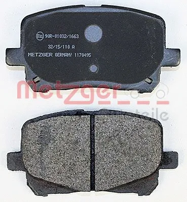 1170495 METZGER Комплект тормозных колодок, дисковый тормоз (фото 2)