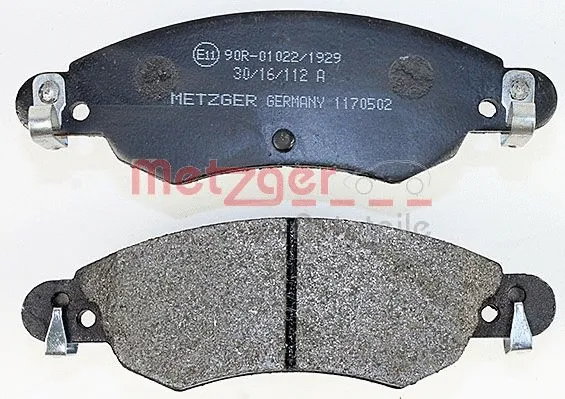 1170502 METZGER Комплект тормозных колодок, дисковый тормоз (фото 2)