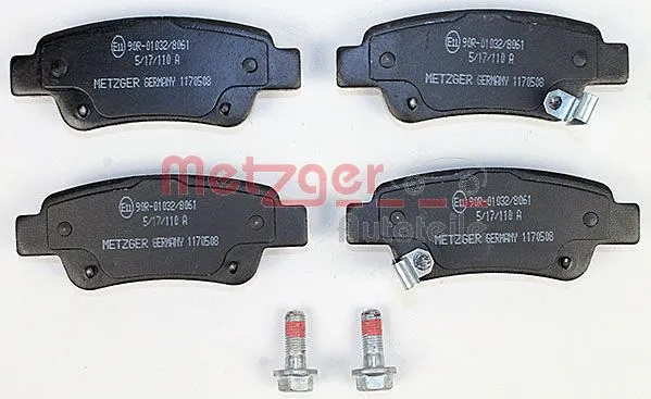 1170508 METZGER Комплект тормозных колодок, дисковый тормоз (фото 1)