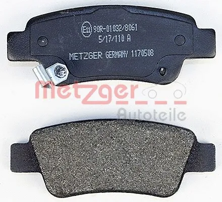 1170508 METZGER Комплект тормозных колодок, дисковый тормоз (фото 2)