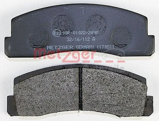 1170511 METZGER Комплект тормозных колодок, дисковый тормоз (фото 2)