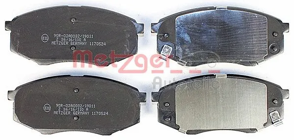 1170524 METZGER Комплект тормозных колодок, дисковый тормоз (фото 1)