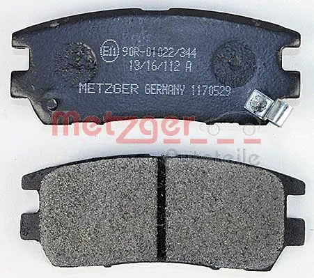 1170529 METZGER Комплект тормозных колодок, дисковый тормоз (фото 2)