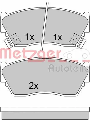 1170547 METZGER Комплект тормозных колодок, дисковый тормоз (фото 1)