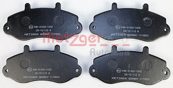 1170553 METZGER Комплект тормозных колодок, дисковый тормоз (фото 1)