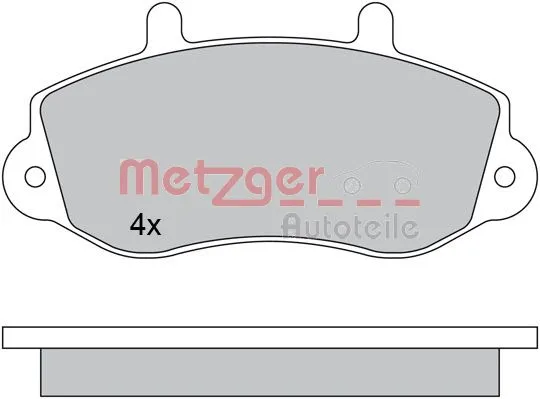 1170553 METZGER Комплект тормозных колодок, дисковый тормоз (фото 3)