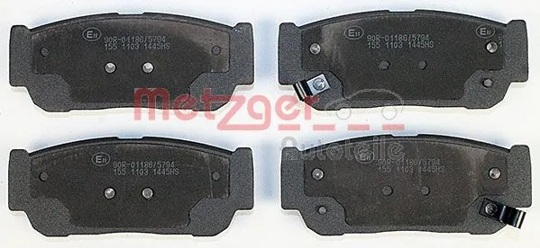 1170557 METZGER Комплект тормозных колодок, дисковый тормоз (фото 1)