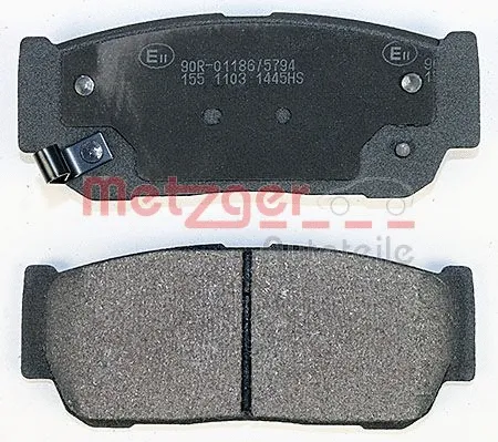 1170557 METZGER Комплект тормозных колодок, дисковый тормоз (фото 2)