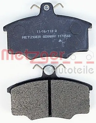 1170566 METZGER Комплект тормозных колодок, дисковый тормоз (фото 2)