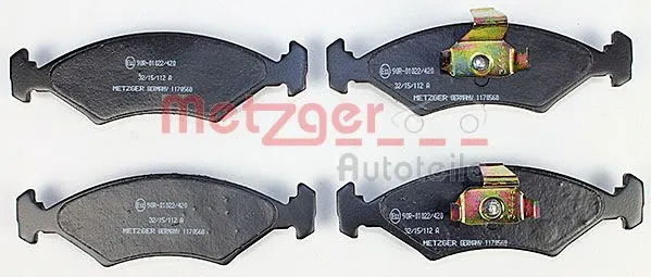 1170568 METZGER Комплект тормозных колодок, дисковый тормоз (фото 1)