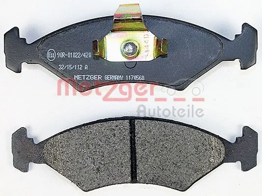 1170568 METZGER Комплект тормозных колодок, дисковый тормоз (фото 2)