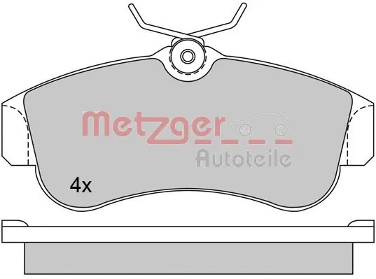 1170574 METZGER Комплект тормозных колодок, дисковый тормоз (фото 3)