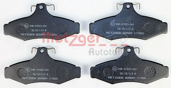 1170581 METZGER Комплект тормозных колодок, дисковый тормоз (фото 1)