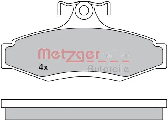 1170581 METZGER Комплект тормозных колодок, дисковый тормоз (фото 3)