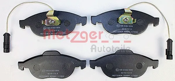 1170582 METZGER Комплект тормозных колодок, дисковый тормоз (фото 1)