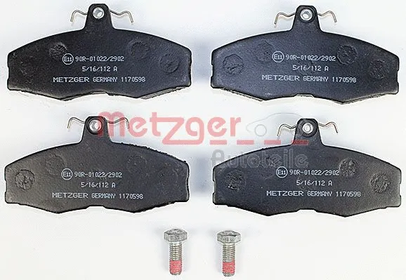 1170598 METZGER Комплект тормозных колодок, дисковый тормоз (фото 1)