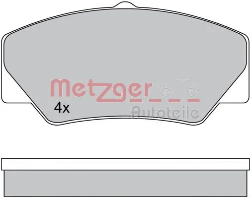 1170599 METZGER Комплект тормозных колодок, дисковый тормоз (фото 1)