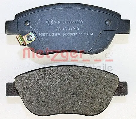 1170614 METZGER Комплект тормозных колодок, дисковый тормоз (фото 2)