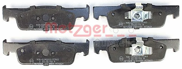 1170621 METZGER Комплект тормозных колодок, дисковый тормоз (фото 1)