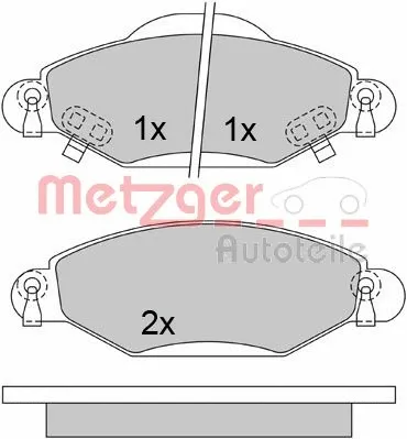 1170632 METZGER Комплект тормозных колодок, дисковый тормоз (фото 4)