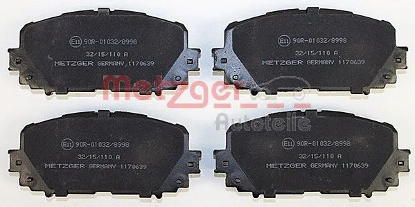 1170639 METZGER Комплект тормозных колодок, дисковый тормоз (фото 1)