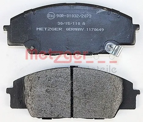 1170649 METZGER Комплект тормозных колодок, дисковый тормоз (фото 2)