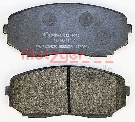 1170654 METZGER Комплект тормозных колодок, дисковый тормоз (фото 2)