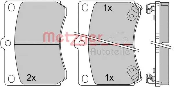 1170661 METZGER Комплект тормозных колодок, дисковый тормоз (фото 1)