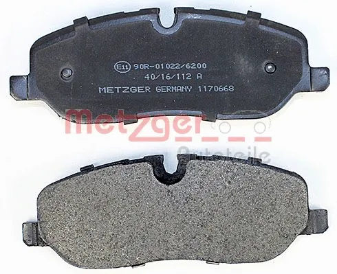 1170668 METZGER Комплект тормозных колодок, дисковый тормоз (фото 2)