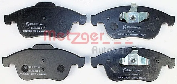 1170672 METZGER Комплект тормозных колодок, дисковый тормоз (фото 1)