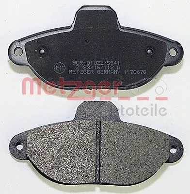 1170678 METZGER Комплект тормозных колодок, дисковый тормоз (фото 2)
