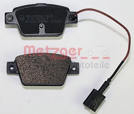 1170682 METZGER Комплект тормозных колодок, дисковый тормоз (фото 2)