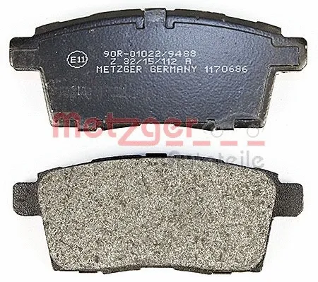 1170686 METZGER Комплект тормозных колодок, дисковый тормоз (фото 2)