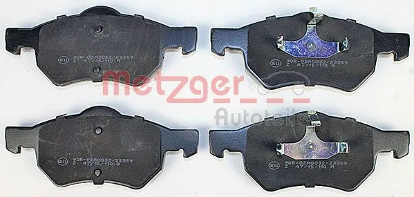 1170756 METZGER Комплект тормозных колодок, дисковый тормоз (фото 1)