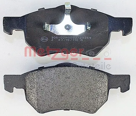 1170756 METZGER Комплект тормозных колодок, дисковый тормоз (фото 2)