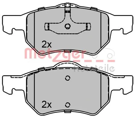 1170756 METZGER Комплект тормозных колодок, дисковый тормоз (фото 4)
