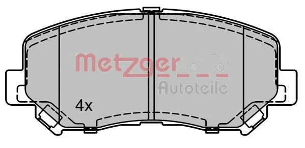 1170788 METZGER Комплект тормозных колодок, дисковый тормоз (фото 1)