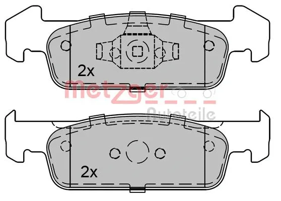 1170791 METZGER Комплект тормозных колодок, дисковый тормоз (фото 1)