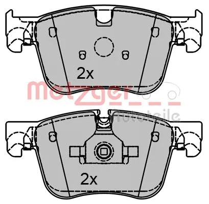 1170796 METZGER Комплект тормозных колодок, дисковый тормоз (фото 1)