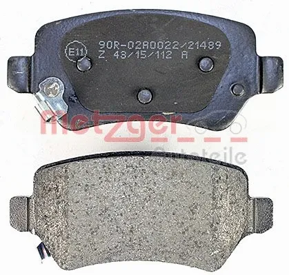 1170812 METZGER Комплект тормозных колодок, дисковый тормоз (фото 2)