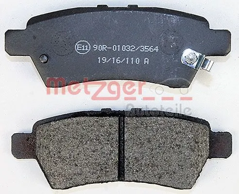 1170825 METZGER Комплект тормозных колодок, дисковый тормоз (фото 2)