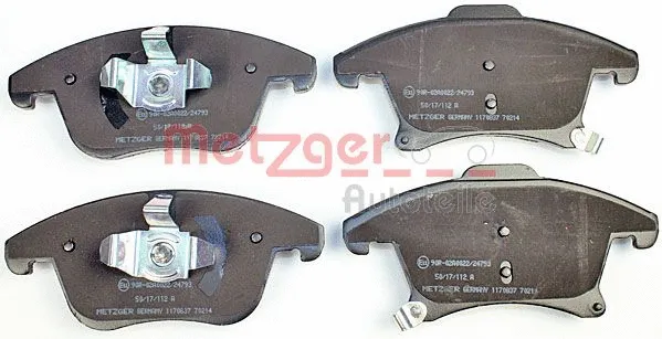 1170837 METZGER Комплект тормозных колодок, дисковый тормоз (фото 1)