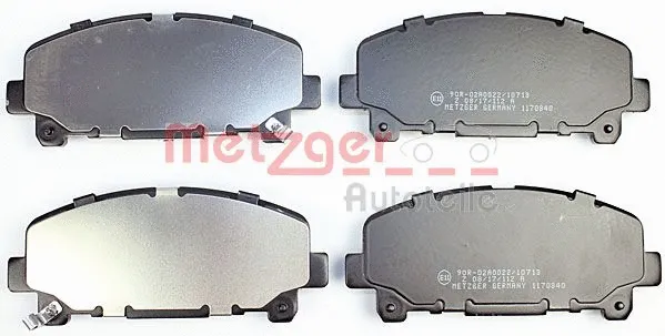 1170840 METZGER Комплект тормозных колодок, дисковый тормоз (фото 1)