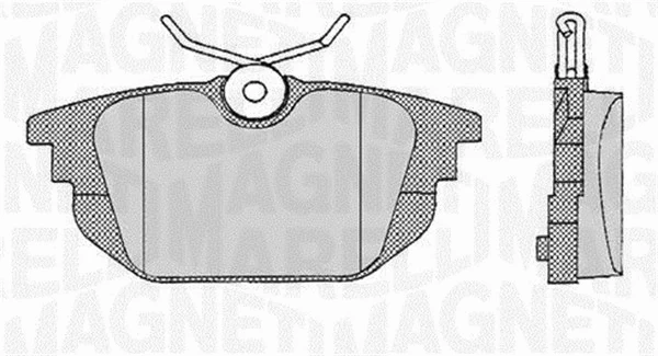 363916060106 MAGNETI MARELLI Комплект тормозных колодок, дисковый тормоз (фото 1)