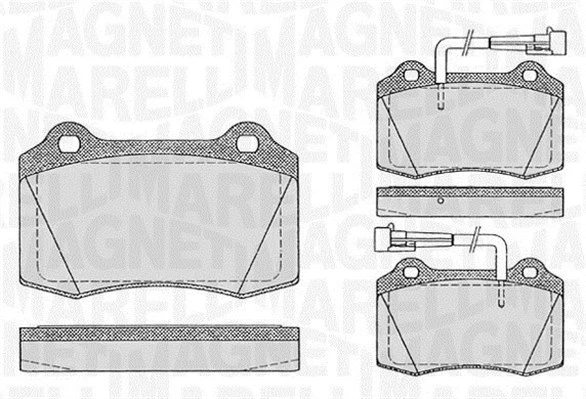 363916060107 MAGNETI MARELLI Комплект тормозных колодок, дисковый тормоз (фото 1)